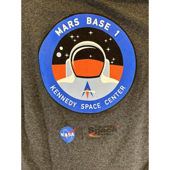 Mars Base 1 Nasa Kennedy Space Center TShirt Gray Short Sleeve Adult Small Tee - Picture 4 of 10